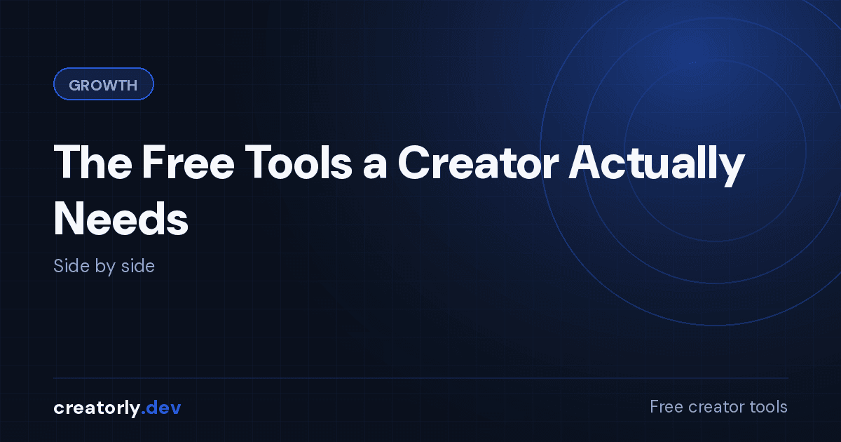 Article card for Creatorly.dev: The Free Creator Tools You Actually Need